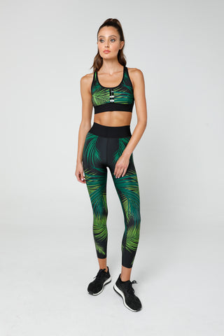 LEAVES PRINT PATENT NERO